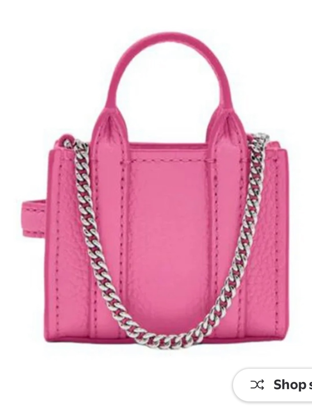 Marc Jacobs Pink Nano Tote Crossbody with Chain Strap - Picture 4 of 4